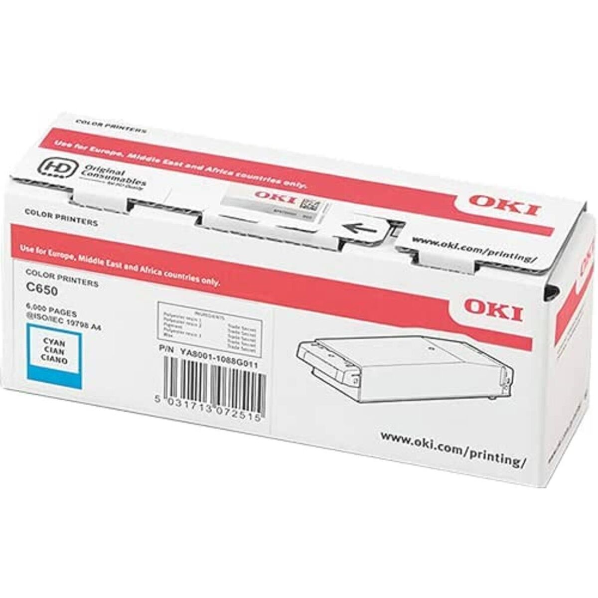 Originele Toner OKI C650 Cyaan